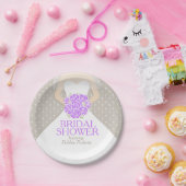 Bridal shower wedding dress custom paper plates (Party)
