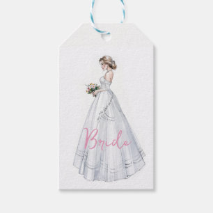 Bridal Shower Wedding Dress Gift Tags