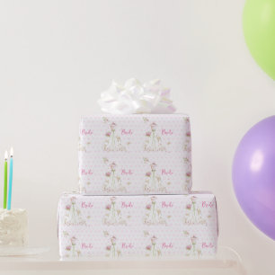 Bridal Shower Wedding Dress Hearts Wrapping Paper
