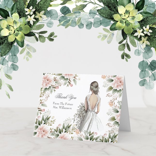 Bridal Shower Wedding Dress Thank you Cards (Creator Uploaded)