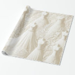 Bridal Shower Wedding Dress White Lace Lights Wrapping Paper<br><div class="desc">Wrap your gift up beautifully with this Bridal Shower Wedding Dress White Lace artwork that will enhance any gift.</div>