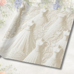 Bridal Shower Wedding Dress White Lace Lights Wrapping Paper<br><div class="desc">Wrap your gift up beautifully with this Bridal Shower Wedding Dress White Lace artwork that will enhance any gift.</div>