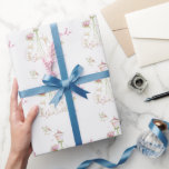 Bridal Shower Wedding Dress  Wrapping Paper<br><div class="desc">Bridal Shower design featuring a Wedding dress with bouquet of flowers</div>