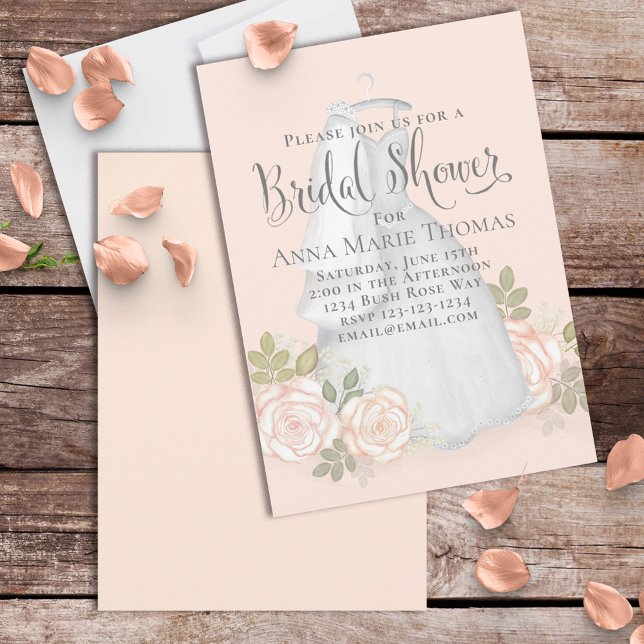Bridal Shower Wedding Elegant Watercolor Floral Invitation (Creator Uploaded)