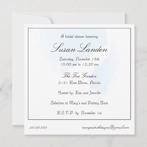 Bridal Shower Wedding Gift Table Invitation | Zazzle
