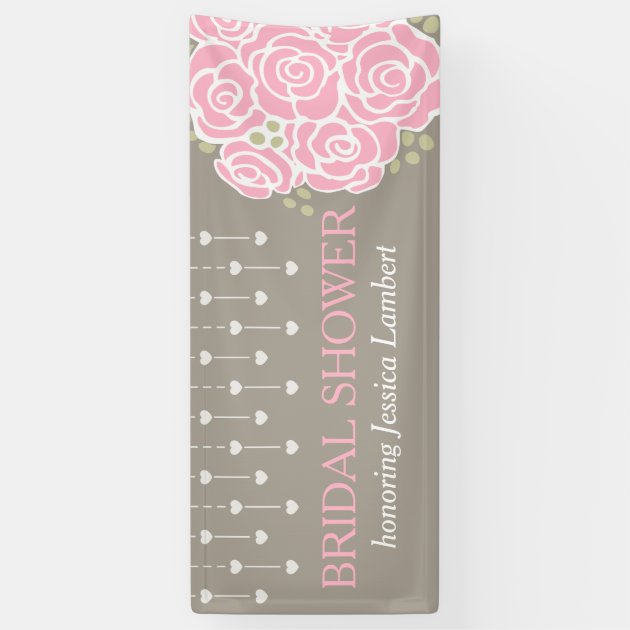 Bridal Shower Wedding Posy Name Banner