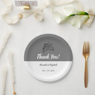 Bridal Shower Wedding Reception Owls Love Paper Plates