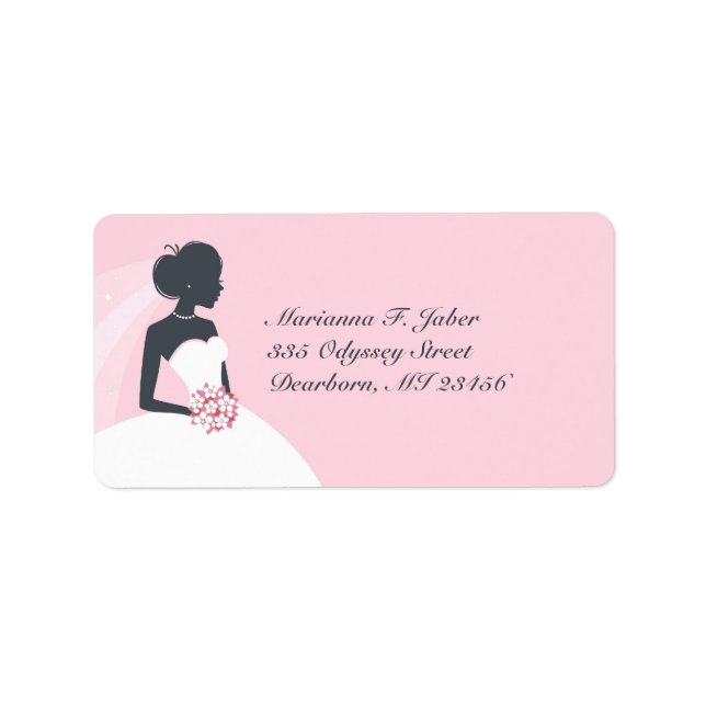 Bridal Shower Wedding Shipping Address Labels (Front)