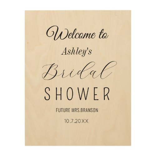 Bridal Shower Wedding Welcome  Wood Wall Art