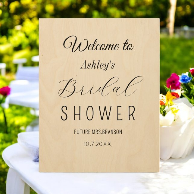 Bridal Shower Wedding Welcome  Wood Wall Art (Creator Uploaded)