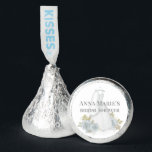 Bridal Shower Weddings Candy Favors Blue Floral<br><div class="desc">This design features a bridal shower wedding for her Hershey kisses with an elegant candy favors treat dessert, a watercolor floral flowers wedding dress, a bridal shower party supplies packaging, custom customized bride name, a stylish greenery foliage leaves roses, bridal shower party decor, a bridal shower simple minimalist, chocolate kiss...</div>