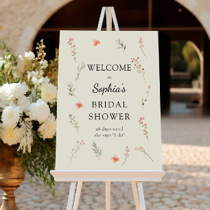 Bridal Shower Welcome Countdown Wreath Foam Board