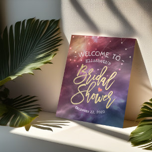 Bridal Shower Welcome Galaxy Nebula Constellations Poster