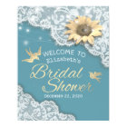 Bridal Shower Welcome Lace Sunflower String Lights