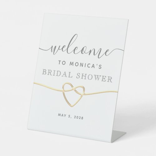 Bridal Shower Welcome Pedestal Sign