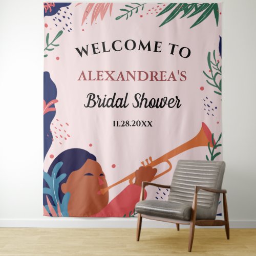 Bridal Shower Welcome Pink Photo Booth Backdrop