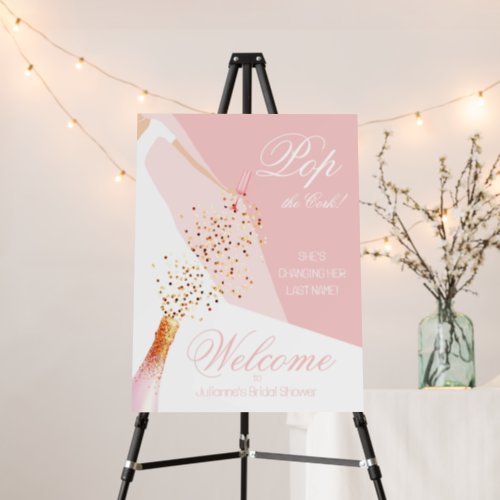 Bridal Shower Welcome Rose Quartz Pink Foam Board