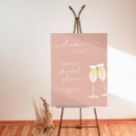 Bridal Shower Welcome Sign | Blush Brunch & Bubbly<br><div class="desc">This lovely Customizable Welcome Poster features a minimalist design with champagne flutes and is a beautiful way to warmly welcome your guests to your wedding,  bridal shower,  baby shower or special event. Easily edit most wording to match your event! Text and background colors are fully editable!</div>