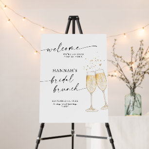Bridal Shower Welcome Sign Boho Brunch & Bubbly