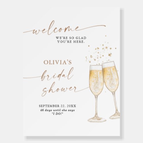 Bridal Shower Welcome Sign  Boho Brunch  Bubbly