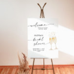 Bridal Shower Welcome Sign | Boho Brunch & Bubbly<br><div class="desc">This lovely Customizable Welcome Poster features a minimalist design with champagne flutes and is a beautiful way to warmly welcome your guests to your wedding,  bridal shower,  baby shower or special event. Easily edit most wording to match your event! Text and background colors are fully editable!</div>