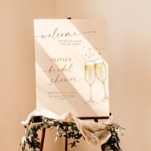 Bridal Shower Welcome Sign Boho Brunch & Bubbly