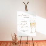 Bridal Shower Welcome Sign | Boho Brunch & Bubbly<br><div class="desc">This lovely Customizable Welcome Poster features a minimalist design with champagne flutes and is a beautiful way to warmly welcome your guests to your wedding,  bridal shower,  baby shower or special event. Easily edit most wording to match your event! Text and background colors are fully editable!</div>