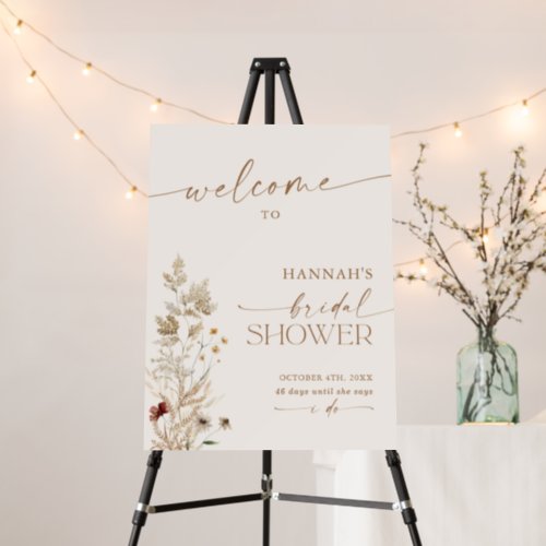 Bridal Shower Welcome Sign  Boho Fall Bridal