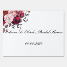 BRIDAL SHOWER WELCOME SIGN BRIDAL SHOWER