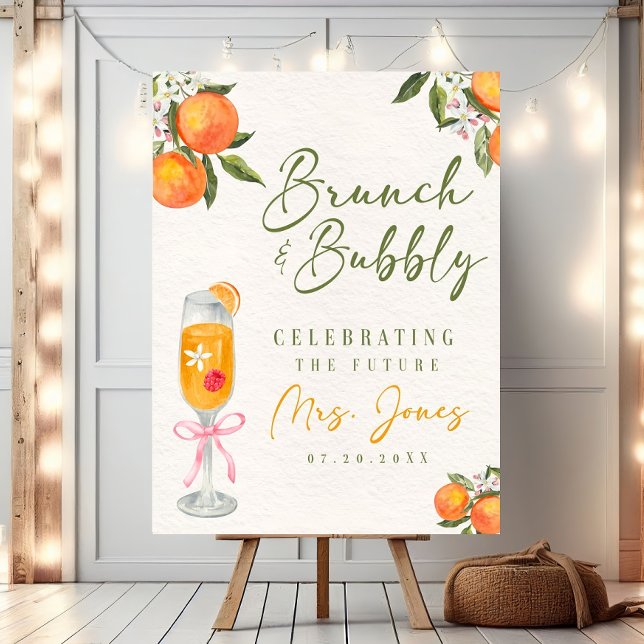 Bridal Shower Welcome Sign Brunch & Bubbly Custom  (Creator Uploaded)