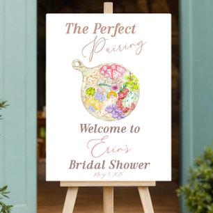 Bridal Shower Welcome Sign Charcuterie board coupl