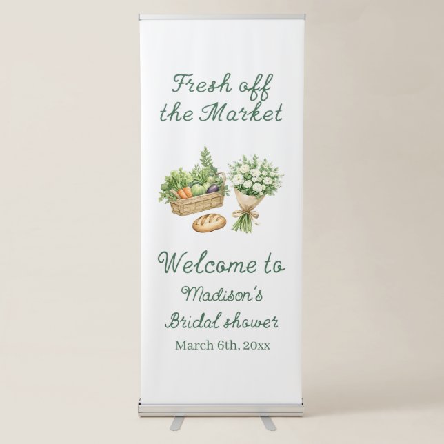Bridal Shower Welcome Sign Fabric Banner, Personal (Front)