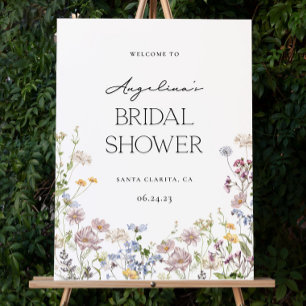 Bridal Shower Welcome Sign, Minimalist Floral Edit Foam Board