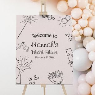 Bridal Shower Welcome Sign – Modern Boho Minimalis