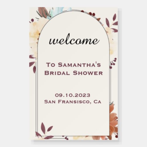 Bridal Shower welcome sign poster