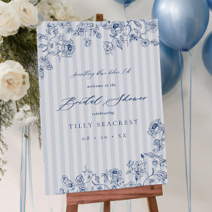 Bridal Shower Welcome Sign Something Blue Party