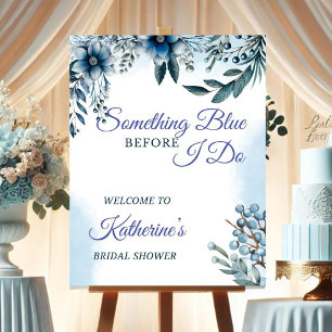 Bridal Shower Welcome Sign Template Something Blue