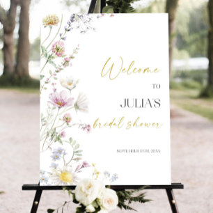 Bridal Shower Welcome Sign Template, Wildflower 