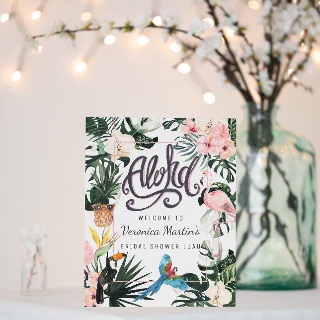 Bridal Shower Welcome Sign | Tropical Chic (In Situ (Wedding))