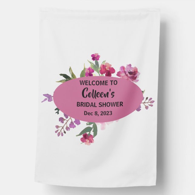 Bridal Shower welcome sign with editable text  (Front)