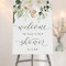 Bridal Shower Welcome White Floral Greenery