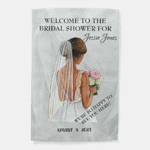 Bridal Shower WELCOME with editable text and image Garden Flag