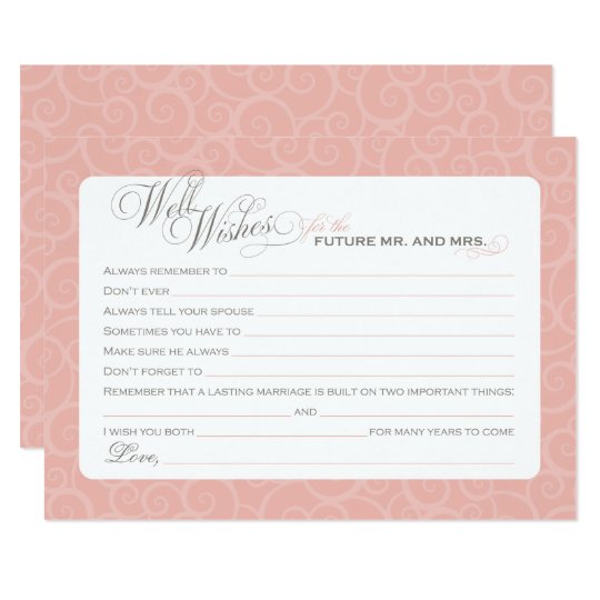 Bridal Shower Well Wishes Cards