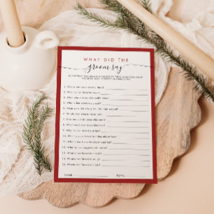 Bridal Shower What Did The Groom Say Card