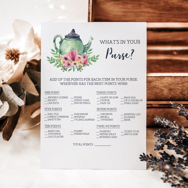 Bridal Shower What's in Your Purse Game Invitation (Creator Uploaded)