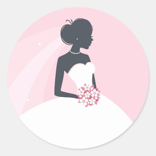Bridal Shower White dress Sticker | Zazzle.com