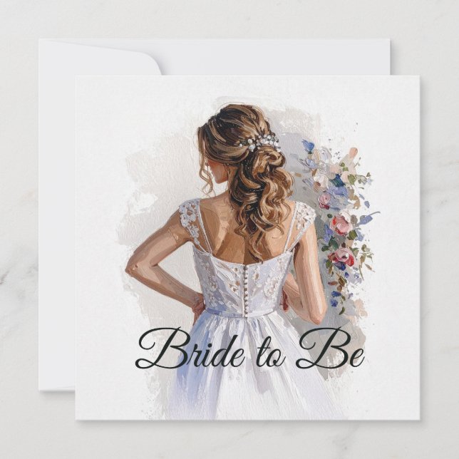 Bridal Shower White Wedding Dress Congratulations (Front)