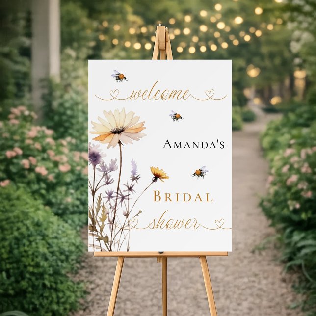 Bridal Shower wildflower Bride to Bee Foam Board (Creator Uploaded)