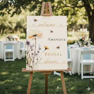 Bridal Shower wildflower Bride to Bee welcome Foam Board