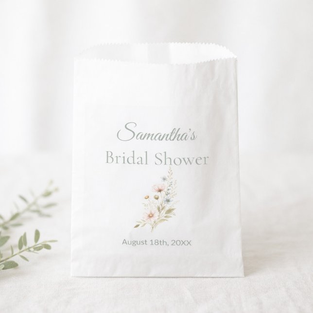 Bridal Shower Wildflower Garden Party Guest Favor Bag (Creator Uploaded)